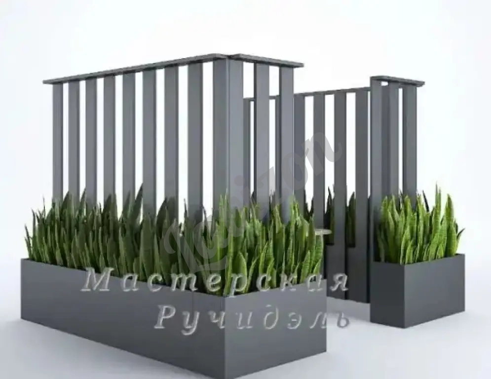 Мобильное кашпо с перегородкой