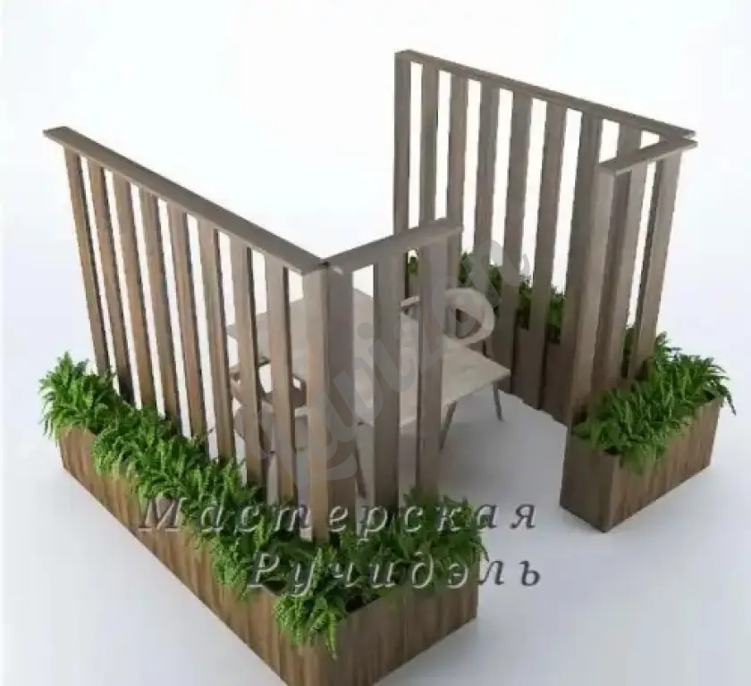 Мобильное кашпо с перегородкой