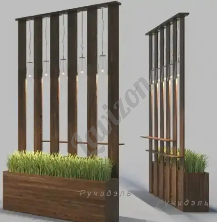 Мобильное кашпо с перегородкой