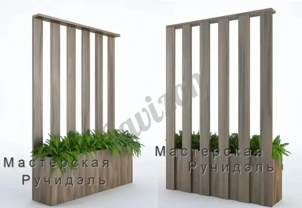 Мобильное кашпо с перегородкой