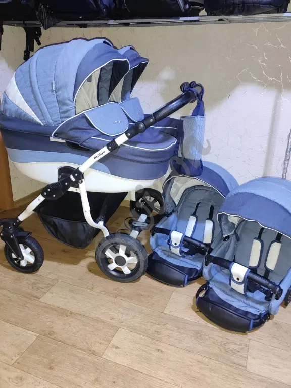 коляска для двойни 2 в1 Indigo Duo